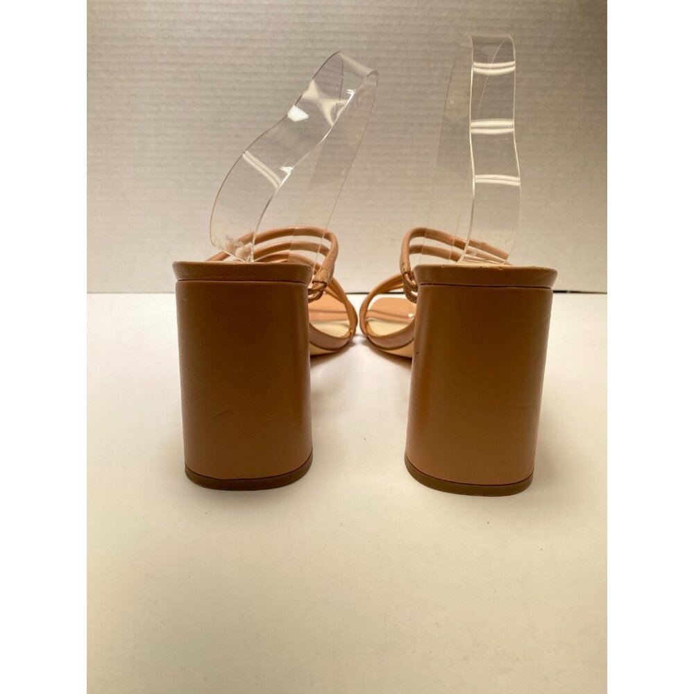 Nine West Girlie Women's Strappy Nude Sandal Heel s Sz 11 - Picture 7 of 8